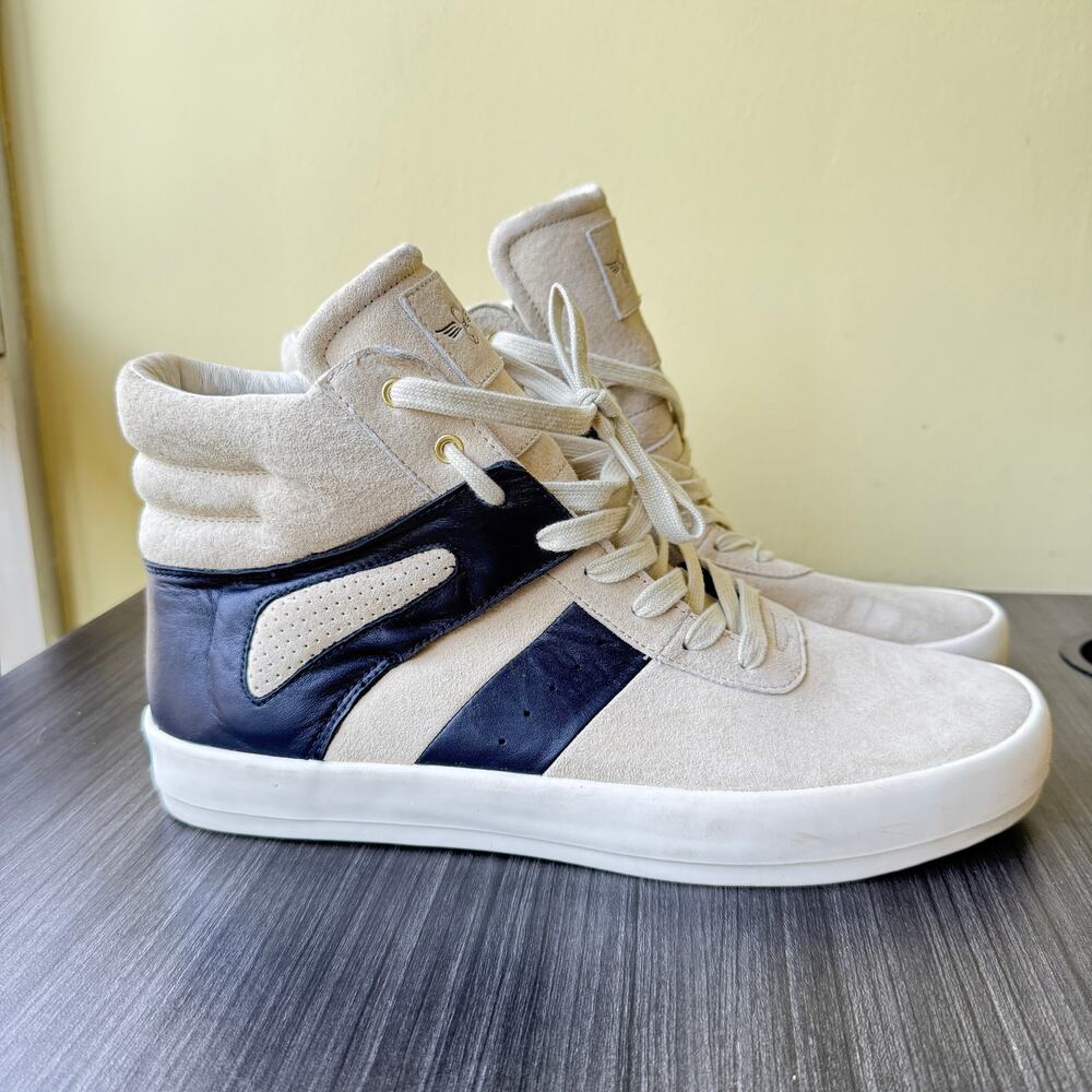 CREATIVE RECREATION MORETTI TAN NAVY SUEDE FAUX LEATHER SIZE 12